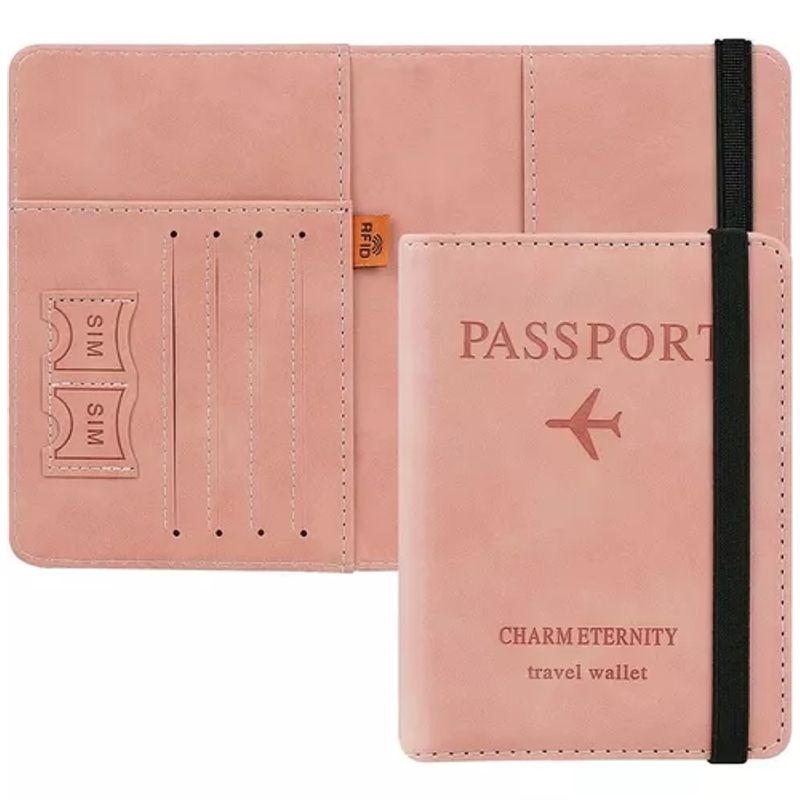 GENERICO - Porta Pasaporte Mujer Documento De Viaje Travel Wallet rfid