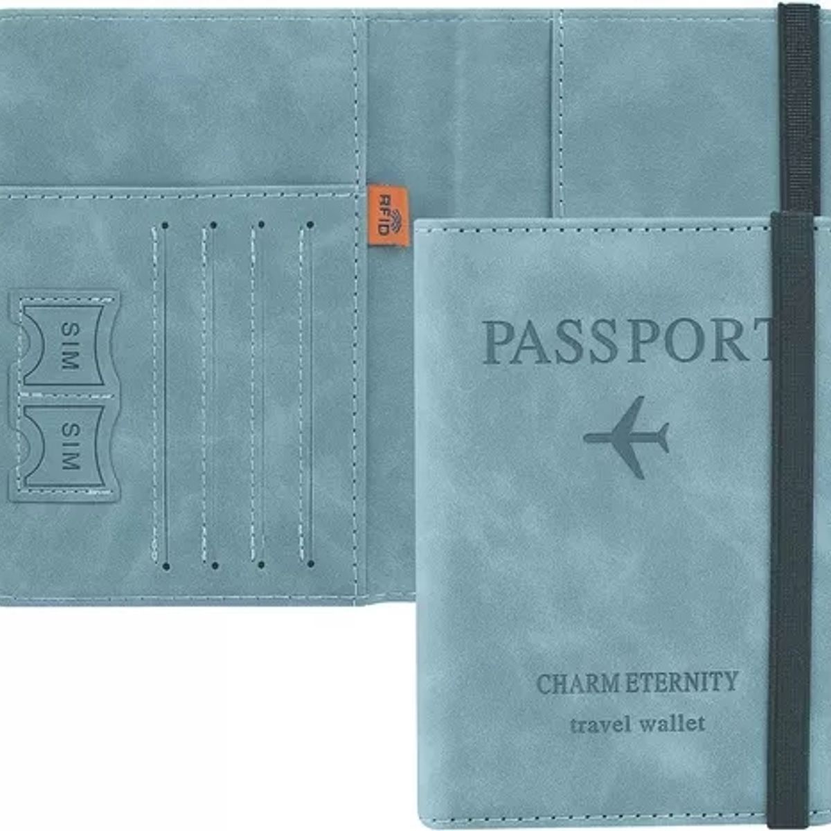 GENERICO - Porta Pasaporte Mujer Documento De Viaje Travel Wallet rfid