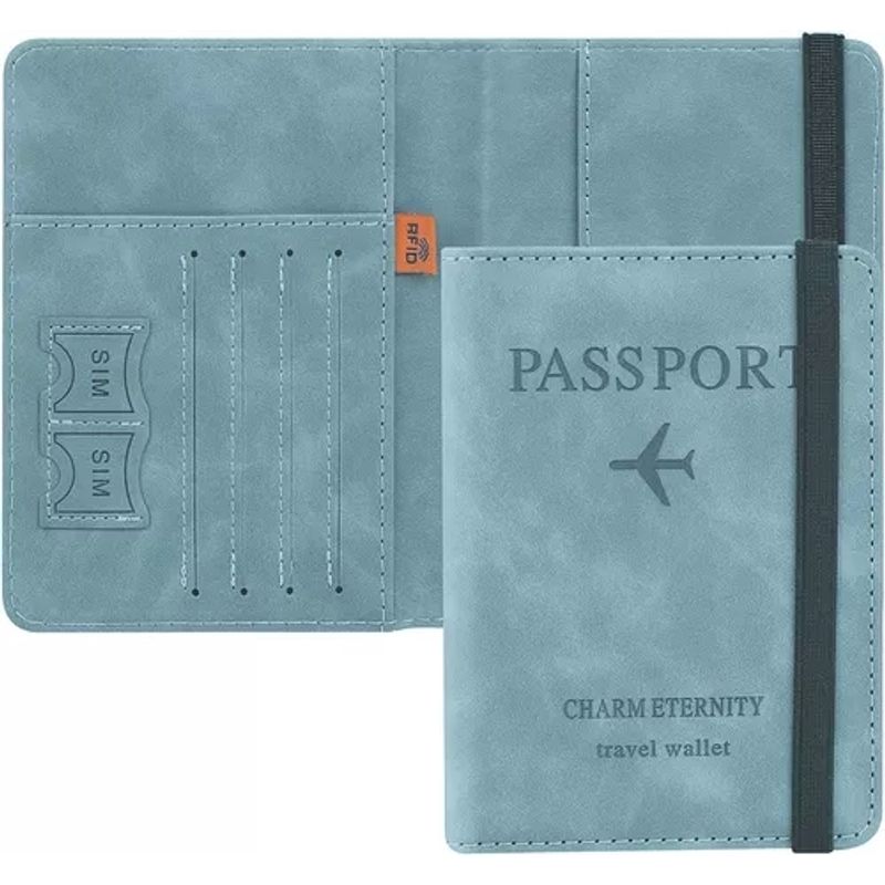 GENERICO - Porta Pasaporte Mujer Documento De Viaje Travel Wallet rfid