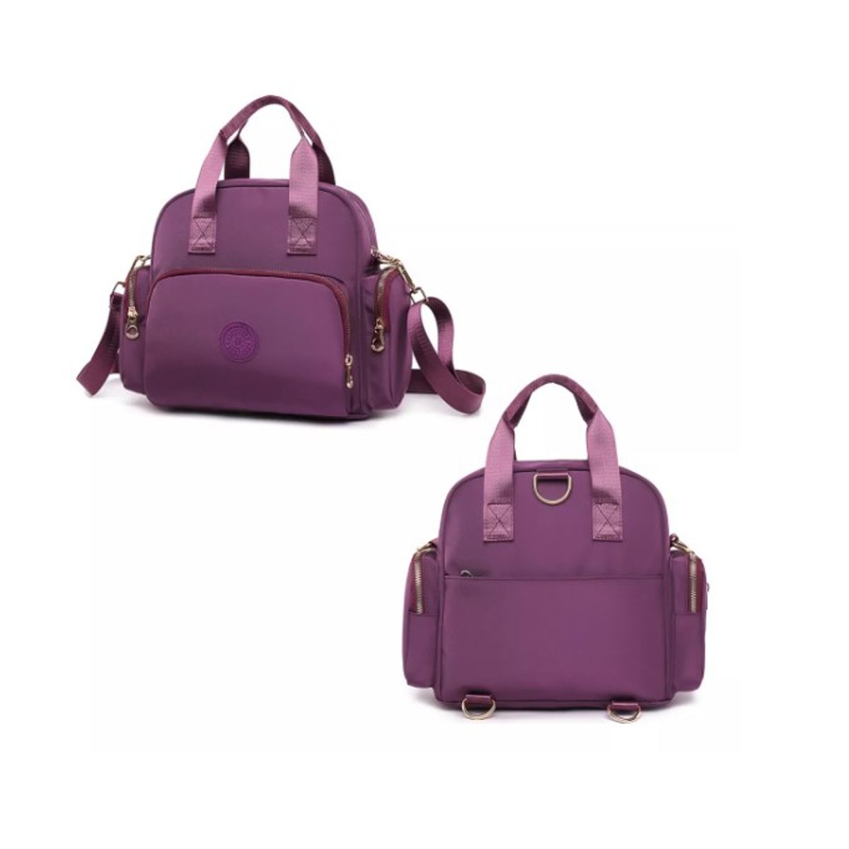 GENERICO - Mochila Bolso Mujer Nylon Multifuncional Actualizadap Viaje Violeta
