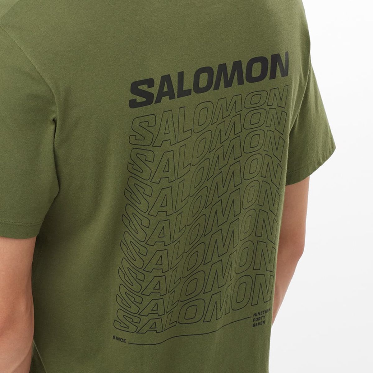 SALOMON - Polera Sal Dynamic Logo Ss Tee M Verde Hombre Salomon