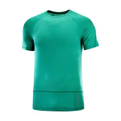SALOMON - Polera Cross Run Ss Tee M Verde Hombre