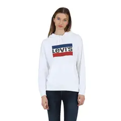 LEVIS - Polerón Mujer con Capucha Blanco