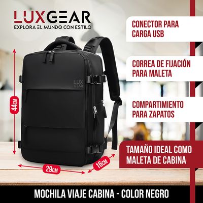 Imagen 2 del producto Mochila De Viaje NomadLife Impermeable Cabina - Negro