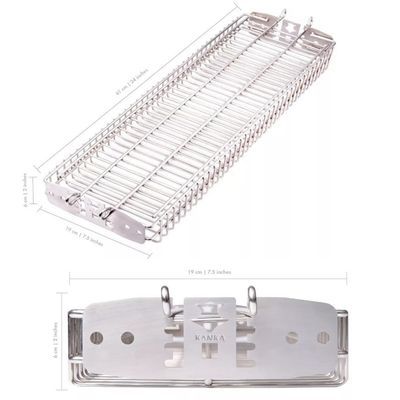 Imagen 2 del producto Rejilla XL Acero Inoxidable Asador para Grandes Cortes +20 personas Parrillero Austral