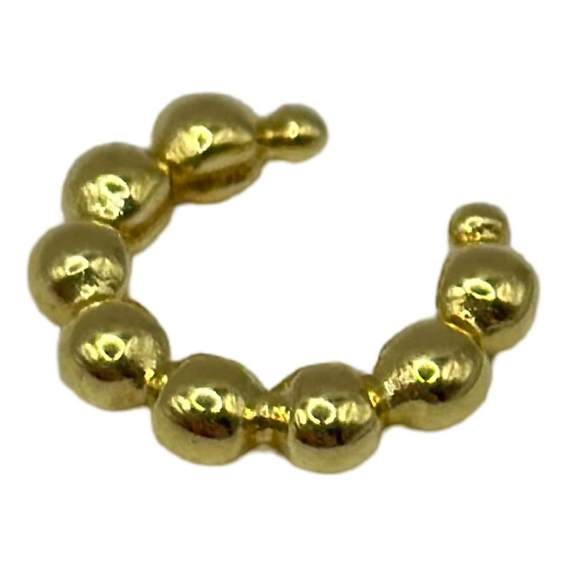 GENERICO - Aro Argolla Ear Cuff Bolitas Enchapada En Oro Mas Caja