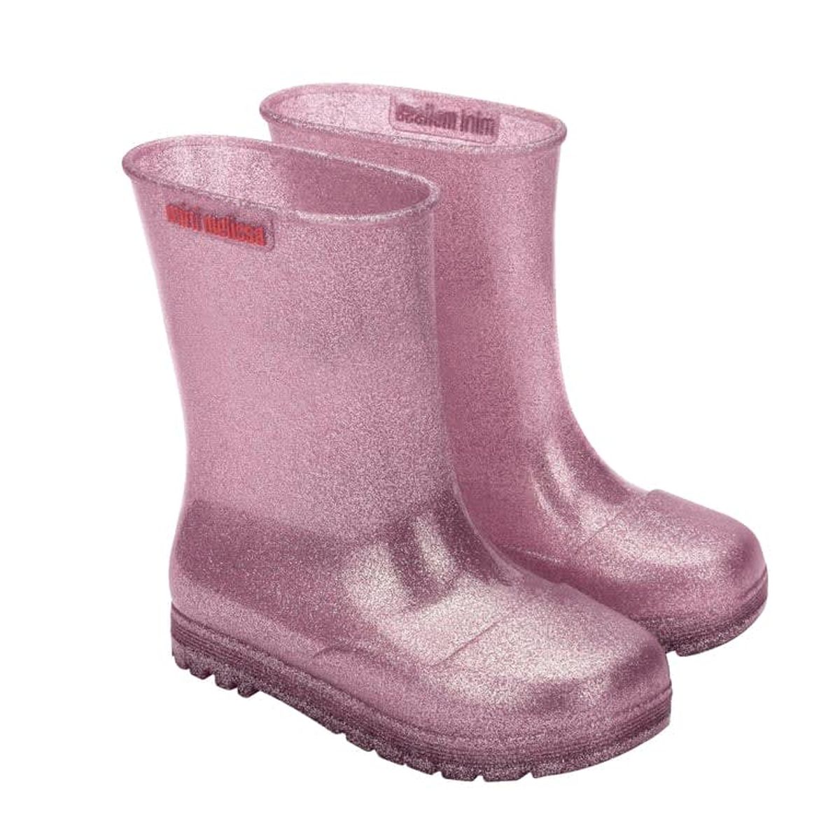 MELISSA - Bota de agua Welly Rosa Glitter Mini Melissa Infantil