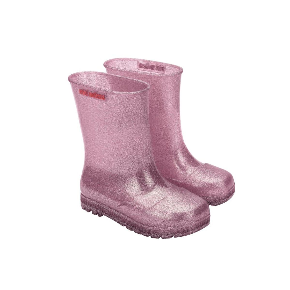 MELISSA - Bota de agua Welly Rosa Glitter Mini Melissa Infantil