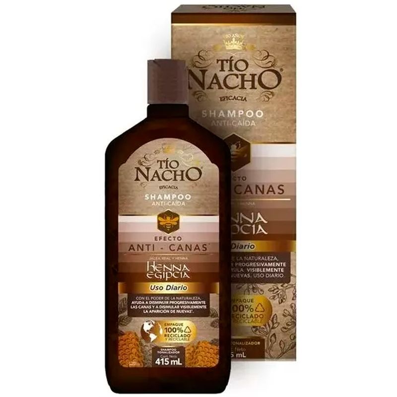 TIO NACHO - Shampoo Anti Canas Henna Egipcia 415ml Tio Nacho.