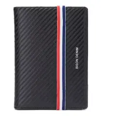 GENERICO - Porta Pasaporte Elegante Billetera Cuero Genuino Bison Denim….
