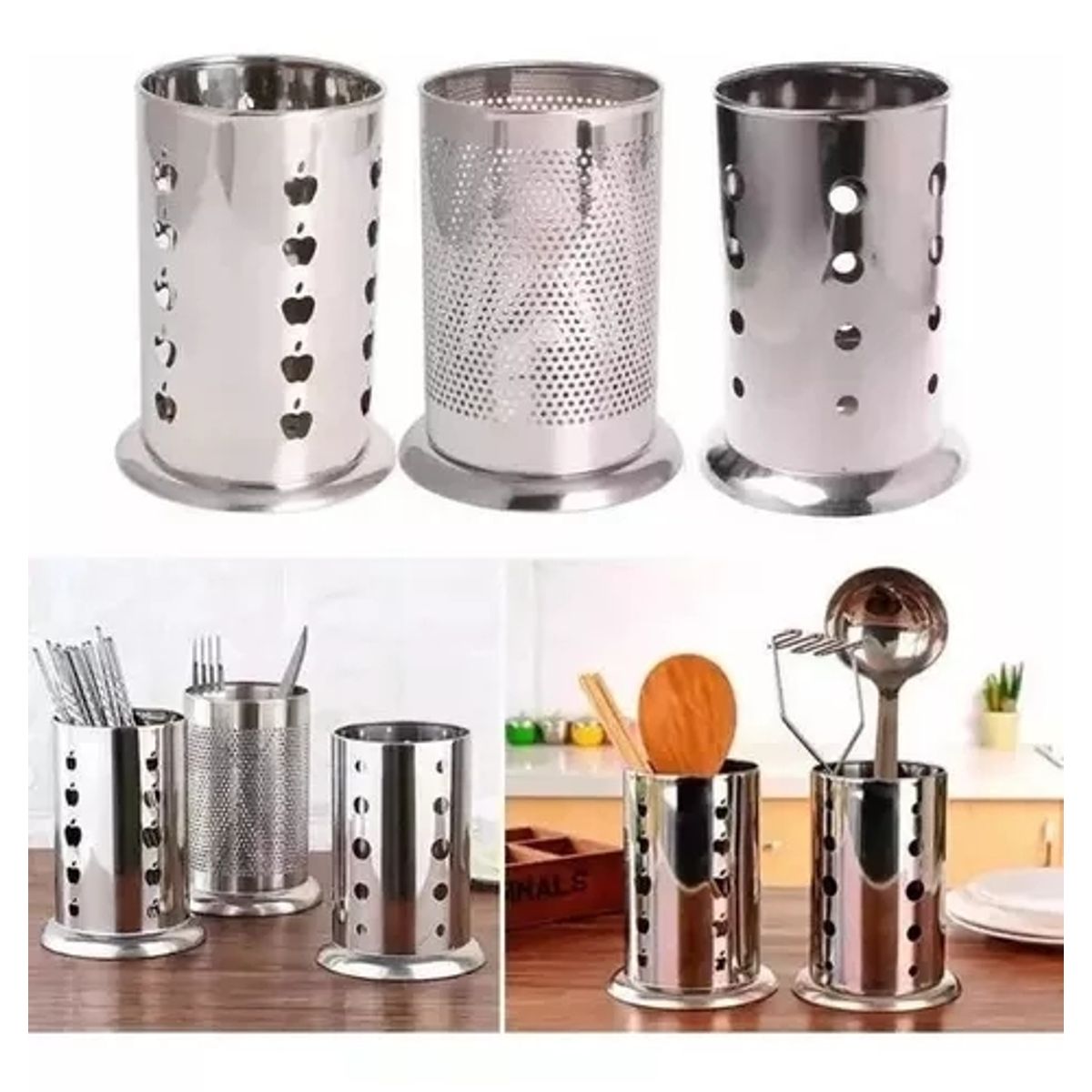 GENERICO - Porta Servicios Escurridor De Metal Acero Inoxidable Cocina