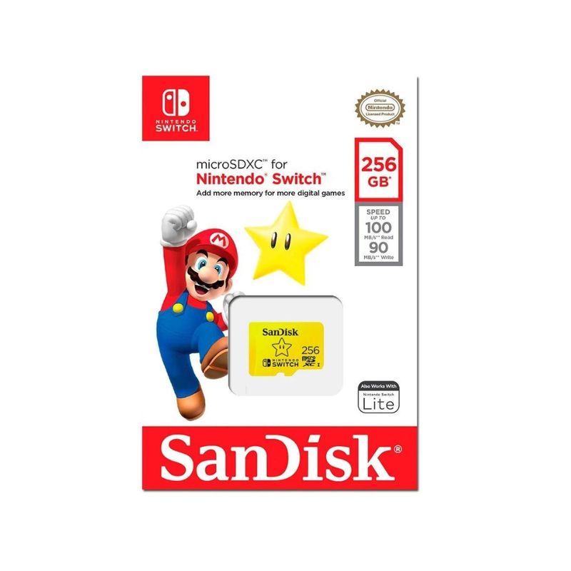 SANDISK - MEMORIA ORIGINAL MICRO SD SANDISK 256 GB PARA NINTENDO SWITCH