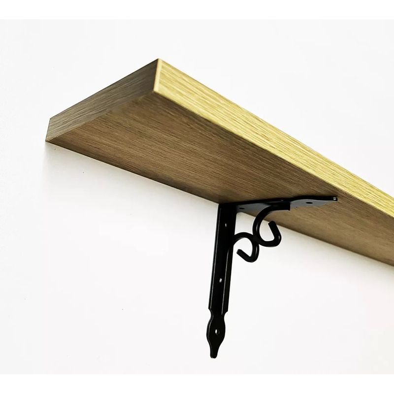 GENERICO - Repisa Decoracion Para Cuadro Cn Escuadra 50x15cm Roble Clro