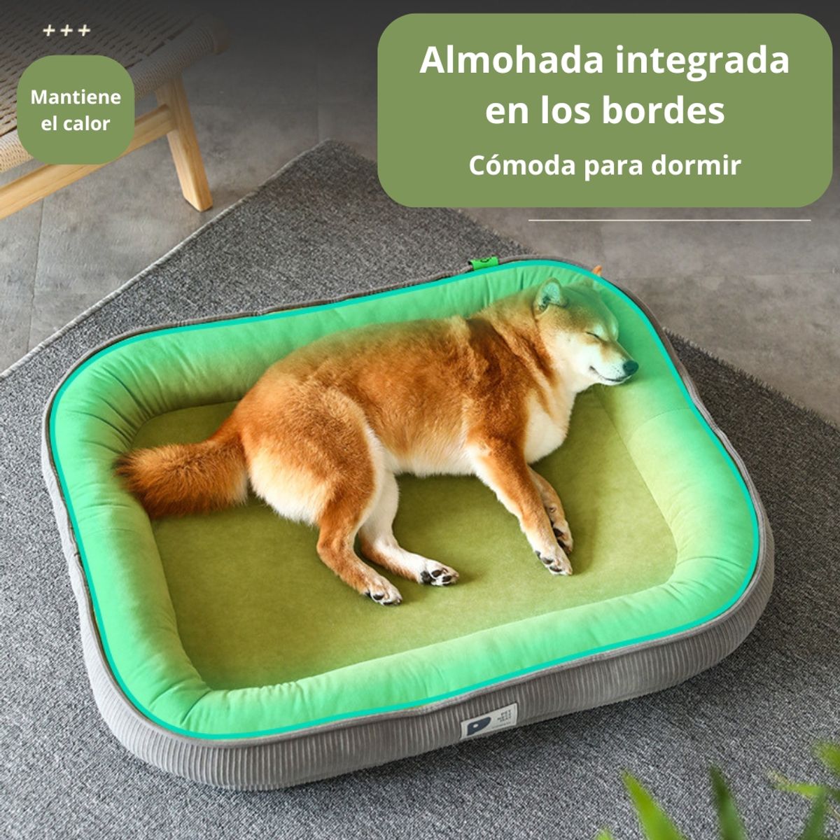 CRUSEC - Cama Para Mascotas Bordes Acolchados Tamaño Grande 2xl