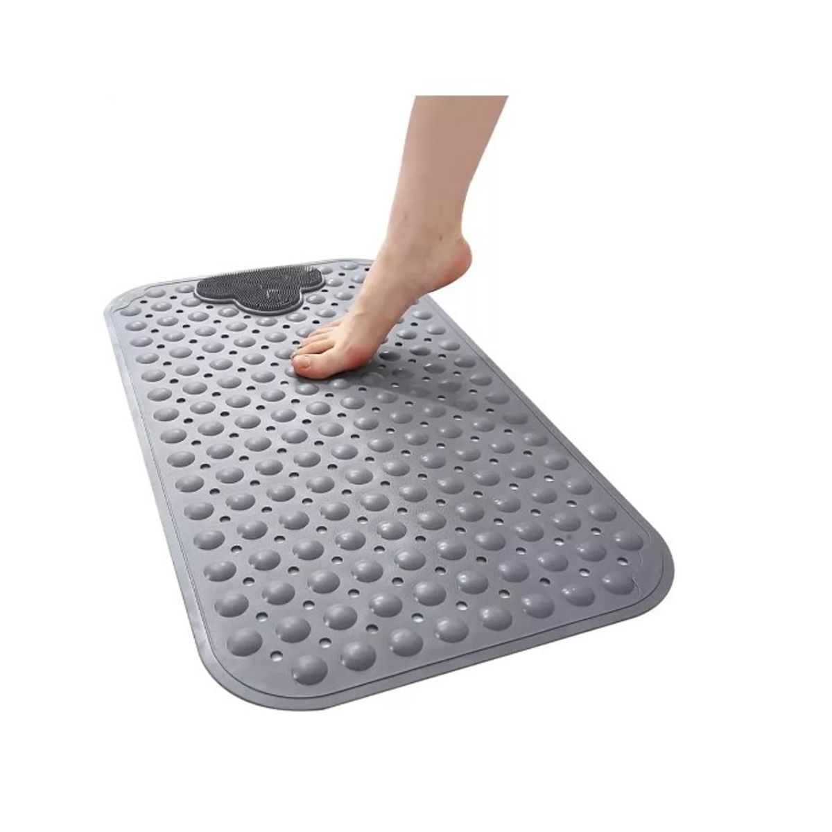 GENERICO - Piso De Goma Antideslizante Tina Ducha Alfombra Bañera Cepil Gris