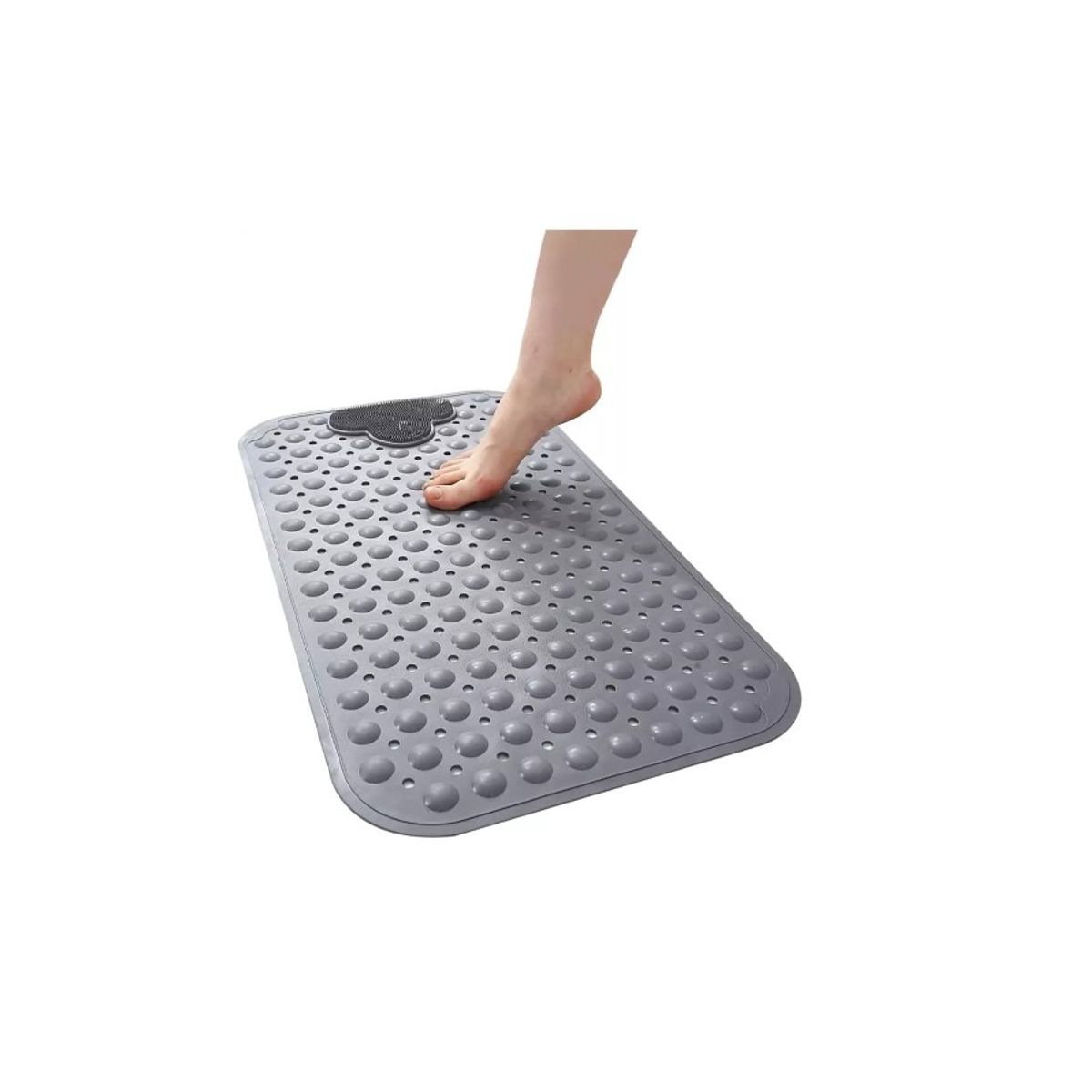 GENERICO - Piso De Goma Antideslizante Tina Ducha Alfombra Bañera Cepil Gris