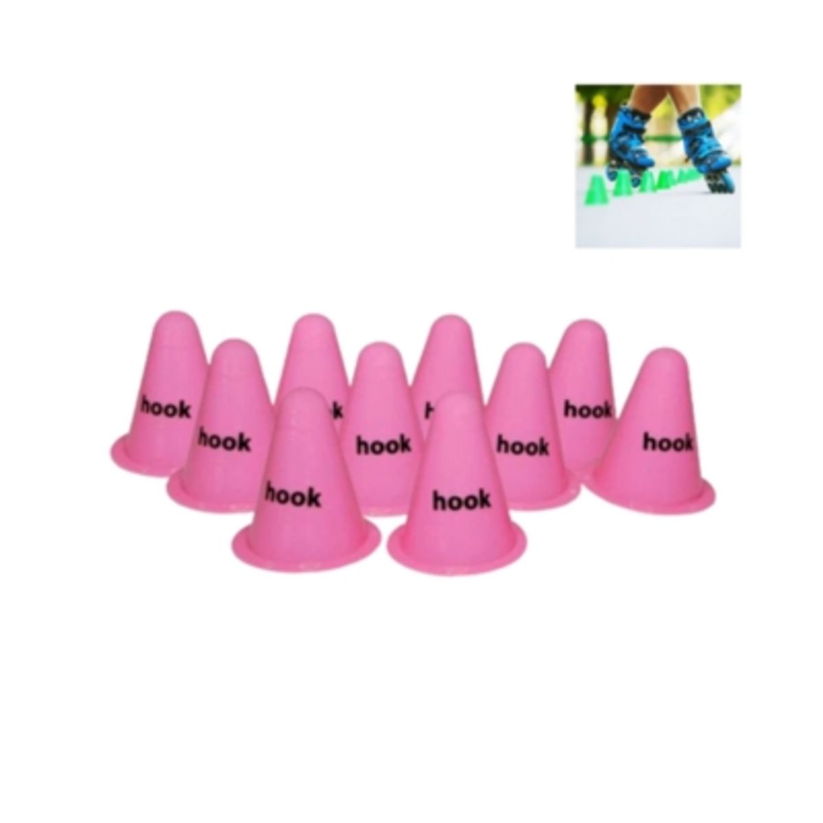 HOOK - 10 CONOS ENTRENAMIENTO AGILIDAD SLALOM PATINAJE