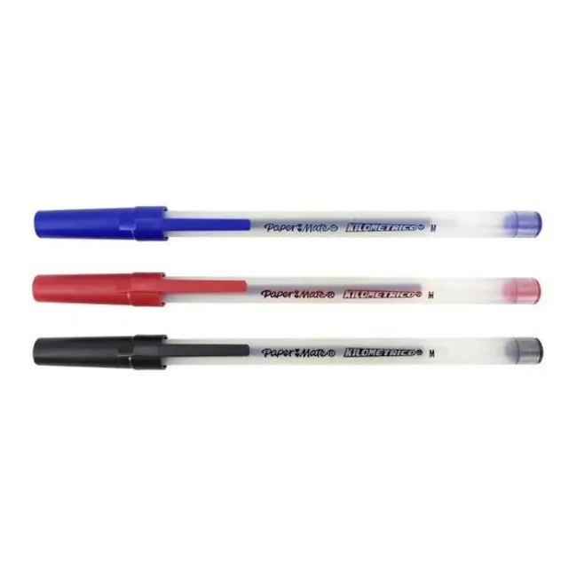 PAPER MATE - Pack 10 Lápices pasta kilométrico rojo