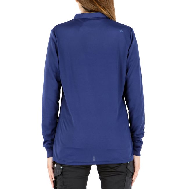 QUEBEC - Polera Cooldry Quebec Manga Larga Mujer Azul