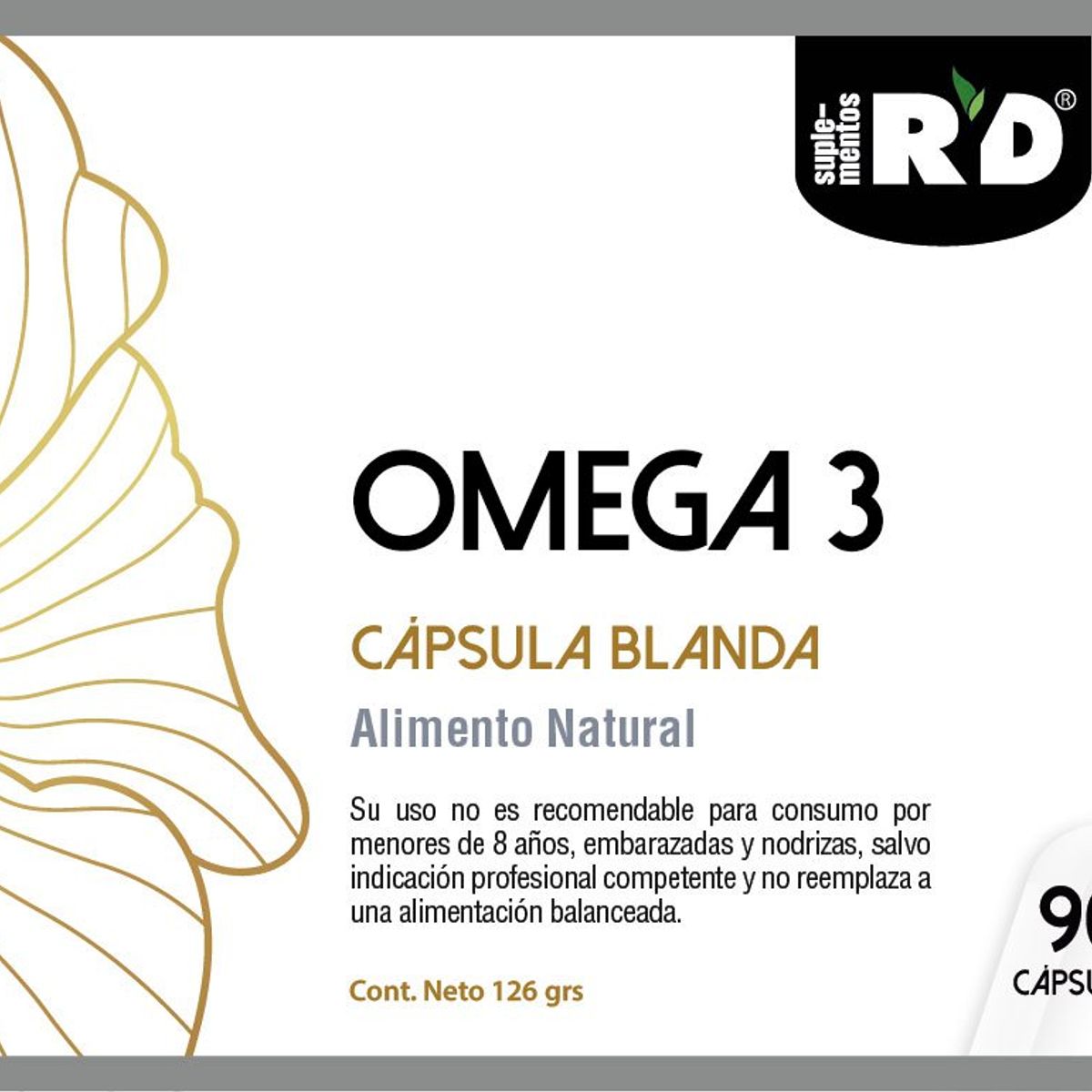 GENERICO - Omega 3 90 capsulas 1000 mg RyD