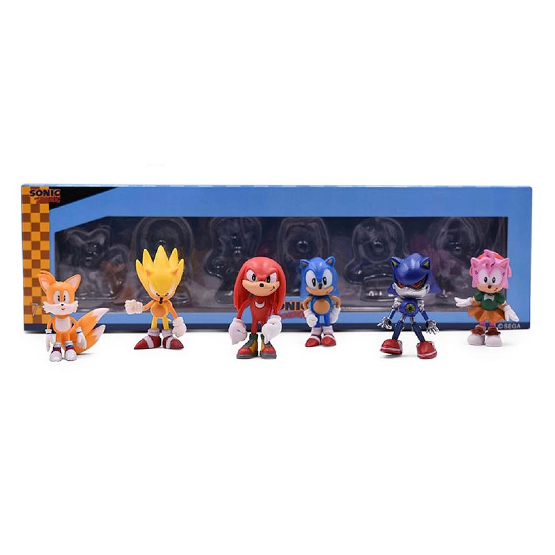 GENERICO - Sonic Set 6 Figuras con caja