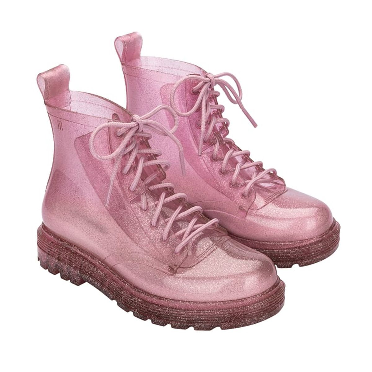 MELISSA - Botín Coturno Rosa Glitter Mini Melissa Infantil