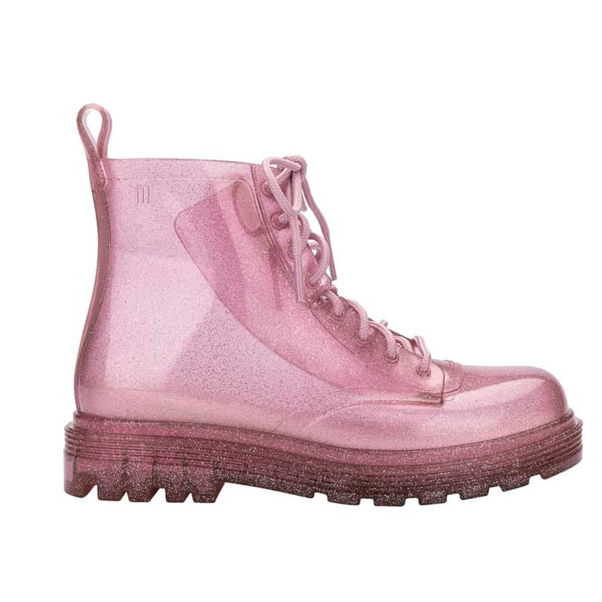 MELISSA - Botín Coturno Rosa Glitter Mini Melissa Infantil