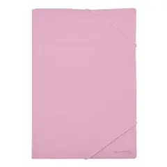 LAVORO - Carpeta portadocumentos plástica rosa pastel con elástico