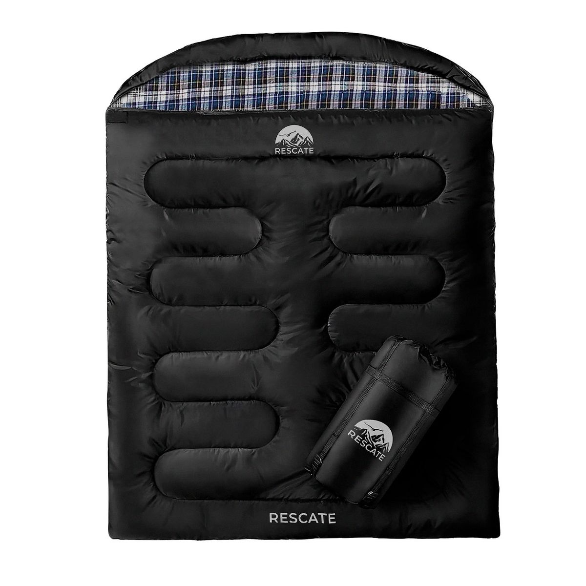 GENERICO - Saco De Dormir Doble Algodon Dos 2 Persona Convertible Resca