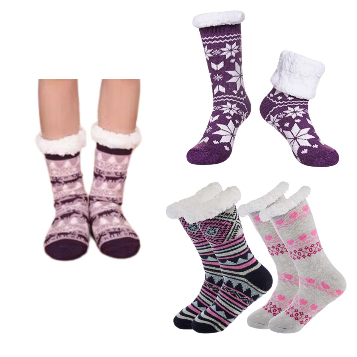 UTILISIMO - Pack 3 Calcetines Chiporro Antideslizante Niña