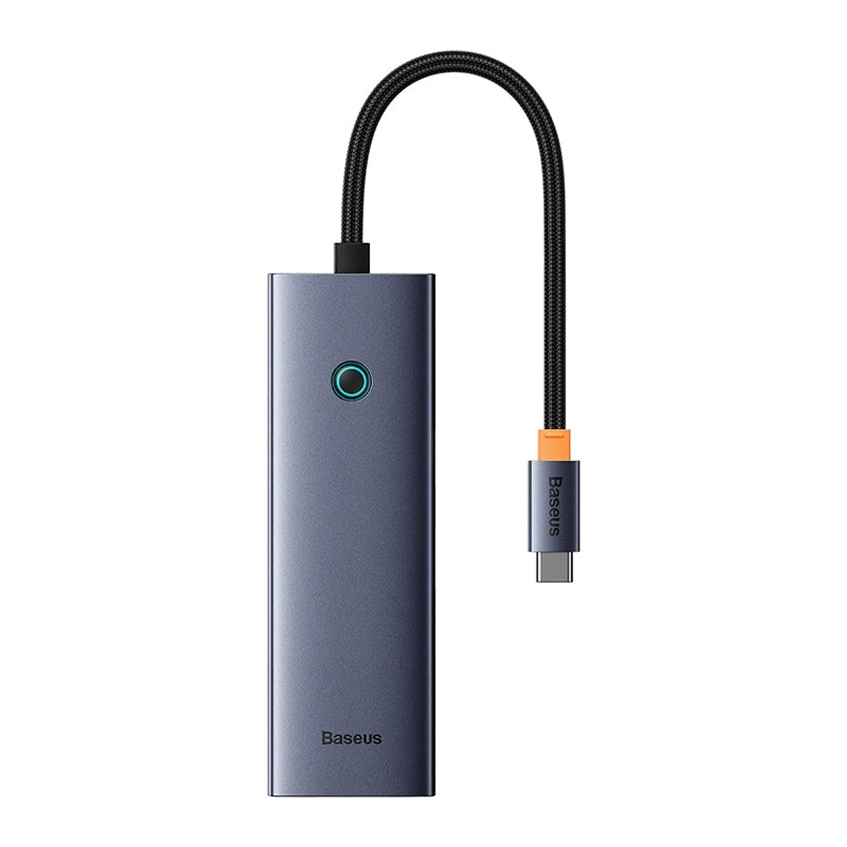 BASEUS - Adaptador Baseus HUB 4 en 1 USB-C a USB X3 + Ethernet RJ45 Gris espacial