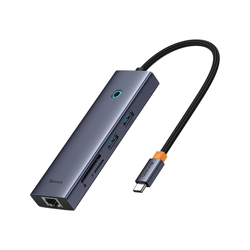 BASEUS - Adaptador Baseus HUB 7 en 1 USBC a HDMI USB X2 Ethernet USBC SD