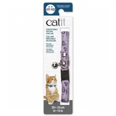 CATIT - Collar Violeta Corazones Gato.-