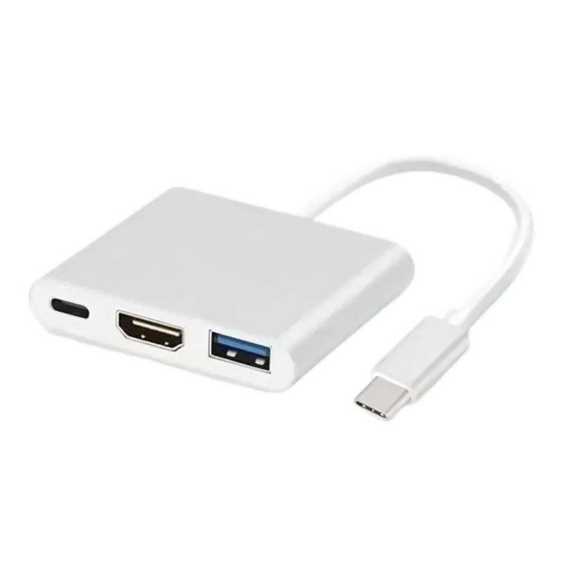 OEM - Adaptador Hub 3 En 1 Usb Tipo C A Usb-c Hdmi Usb 3.0 4k