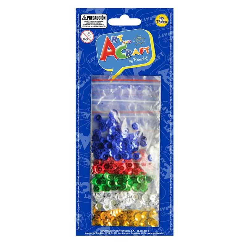 ART AND CRAFT - Set lentejuelas, 5 bolsitas