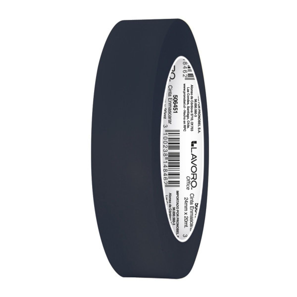 LAVORO - Cinta masking negra 24x20mt