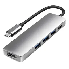 OEM - Adaptador Usb Hub Hdmi Tipo C 3 X Usb 3.0 6en1