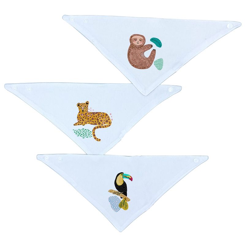 TUYO PRINT - Set 3 Baberos - Bandanas - Jungla - Tuyo Print
