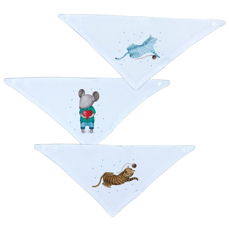 TUYO PRINT - Set 3 Baberos - Bandanas - Ratoncito - Tuyo Print