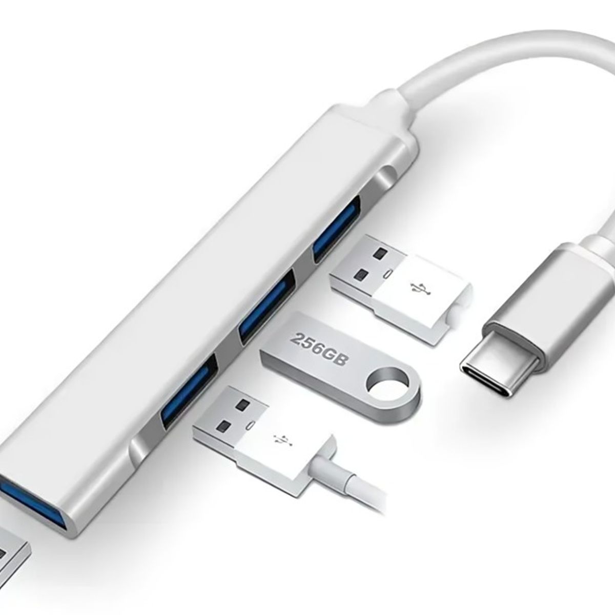 OEM - Adaptador Usb Hub Tipo C 4 X Usb 3.0 4 En 1