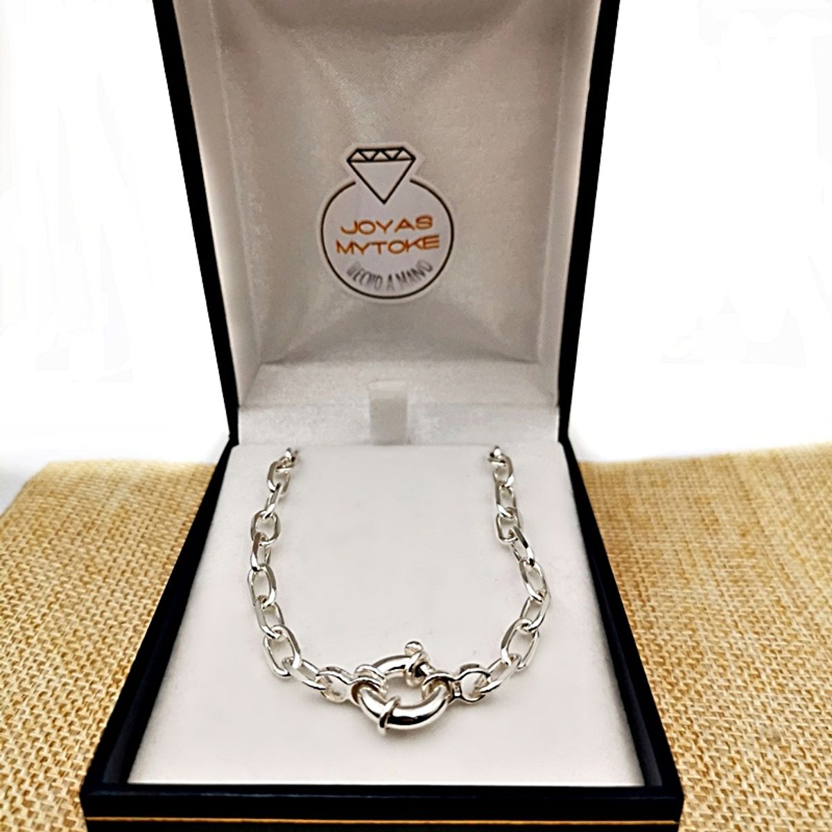 JOYAS MYTOKE - Cadena Broche Timon Plata 925 50cm Eslabon Collar Mujer