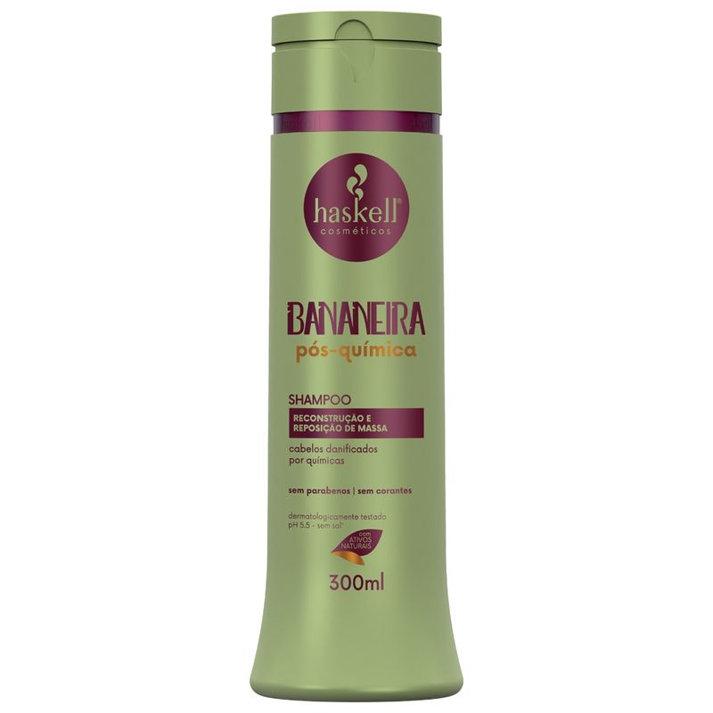HASKELL - Shampoo Post Química Bananeira Haskell 300 Ml.