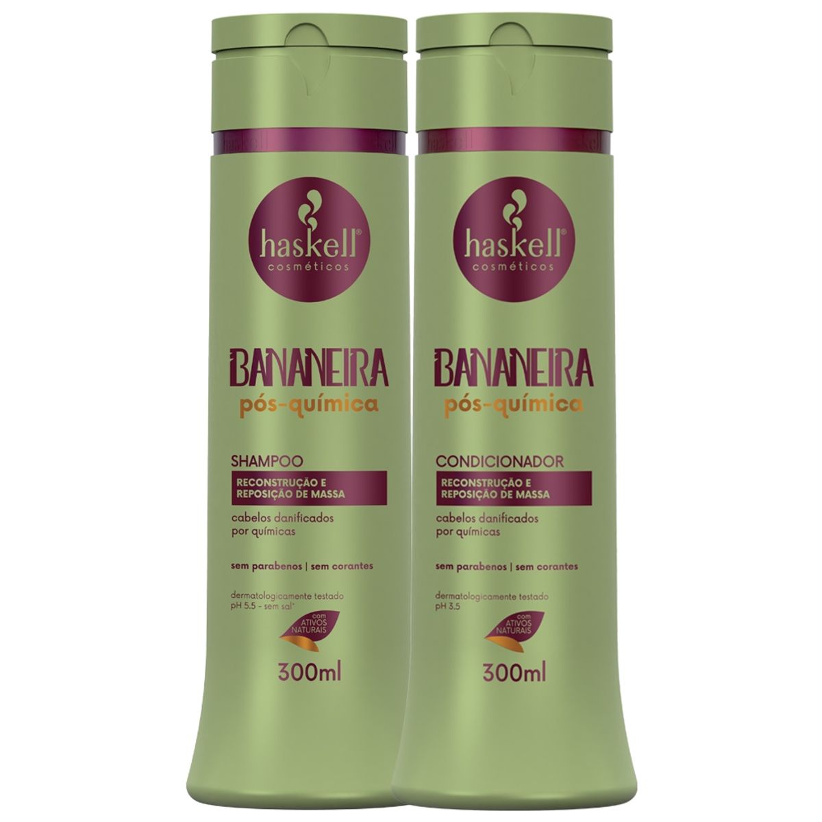 HASKELL - Set Shampoo + Acondicionador Bananeira Haskell 300 Ml