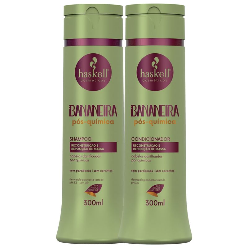 HASKELL - Set Shampoo + Acondicionador Bananeira Haskell 300 Ml