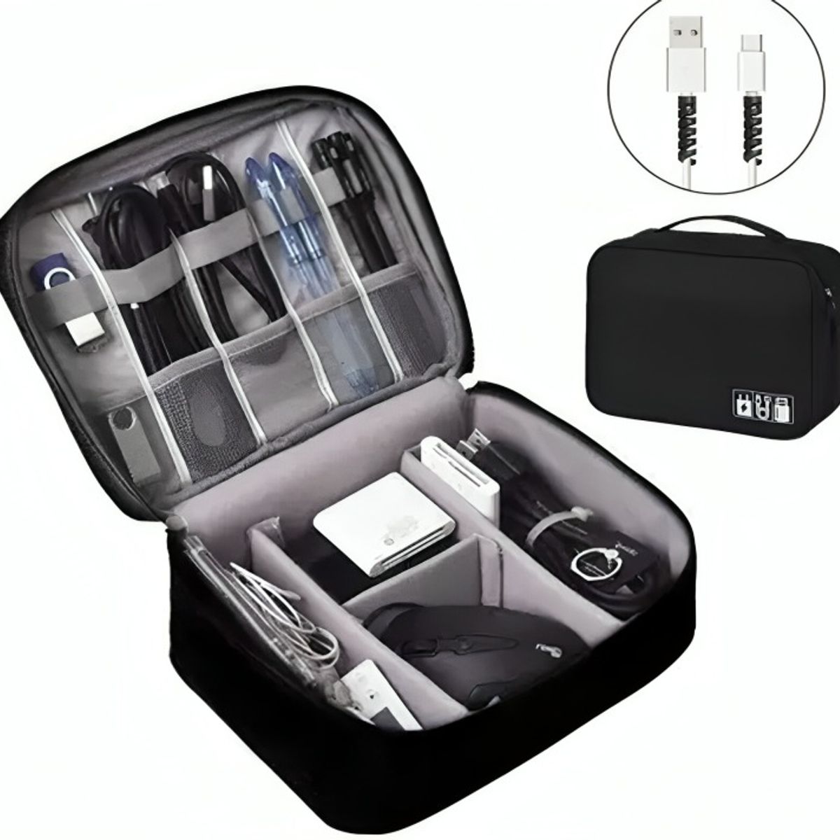OEM - Bolso Organizador De Cables Y Accesorios Usb Viajero
