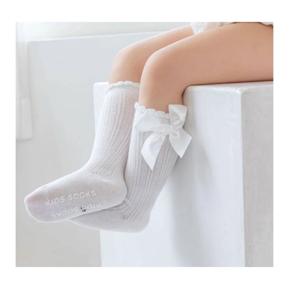 JUMP KIDS - Pack 3 Calcetines Blanco Con Lazo Niña Jump Kids 100% Algodón