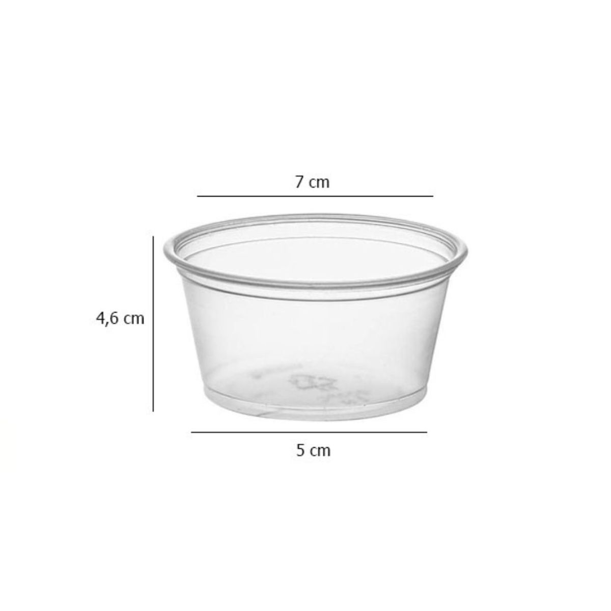 GENERICO - Pocillo Salsero Degustador Pet 4oz 500 Unidades