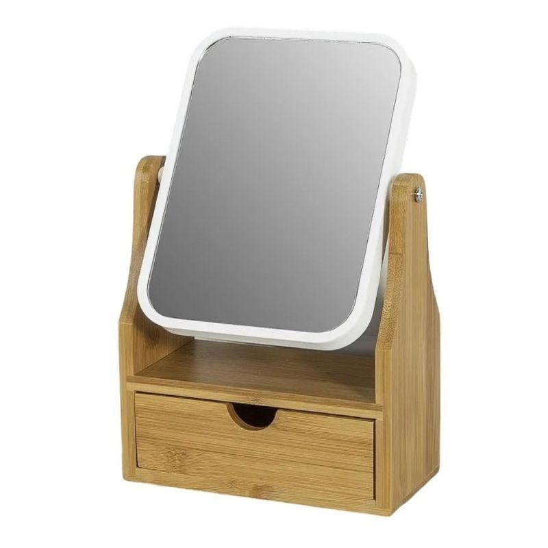 OEM - Espejo De Maquillaje Rotacion 360 Espejo De Mesa Con Cajon