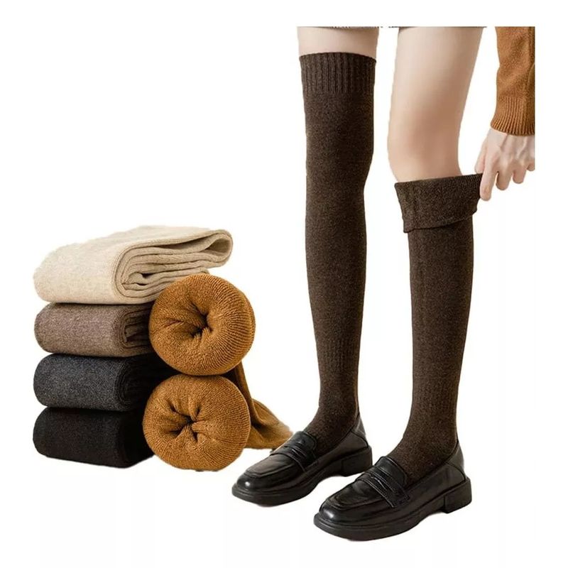 EVERSO - Pack 12 Medias Bucaneras Calcetines Largas Sobre La Rodilla