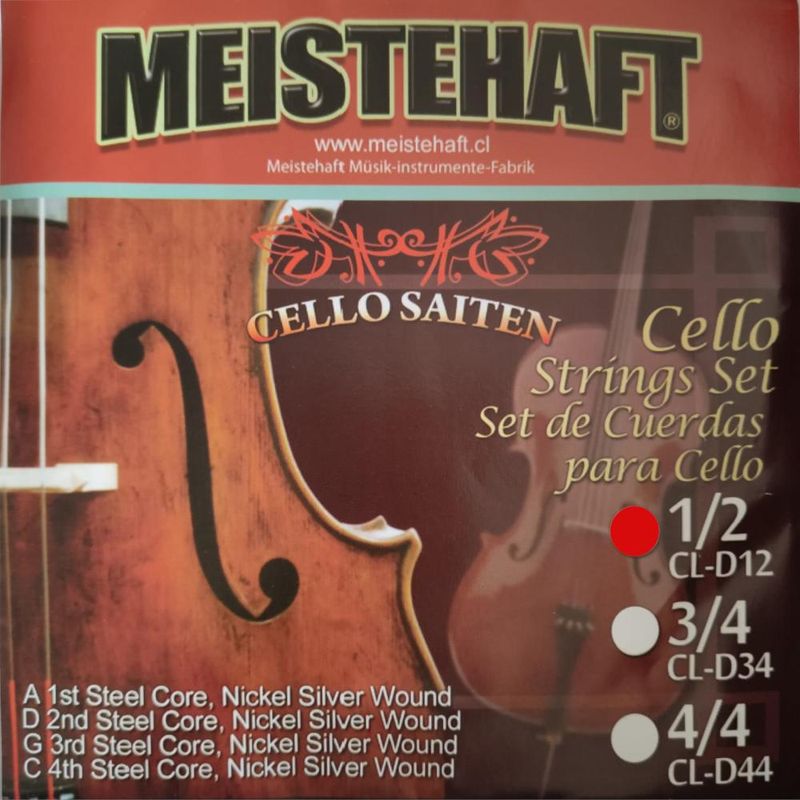 MEISTEHAFT - Set de cuerdas para violonchelo 1/2 Meistehaft CL-D12 - Gris